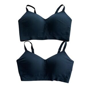 Set of 2 Truekind Black Wireless Bras 4XL